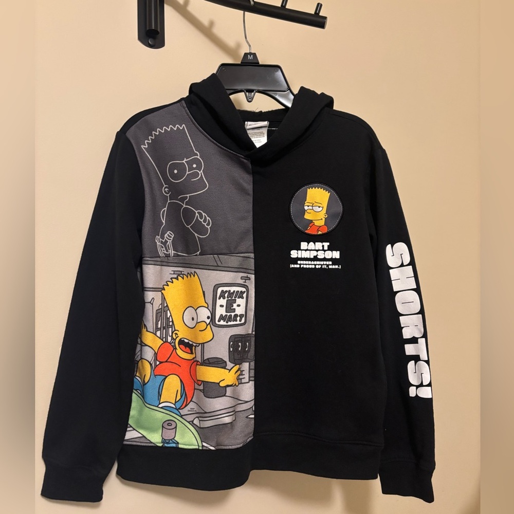 Bart Simpson Graphic Hoodie - Black